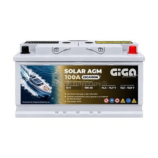 GIGA GN100-AGM S 100Ah 12V | Bater�a N�utica AGM Servicio y Arranque Premium